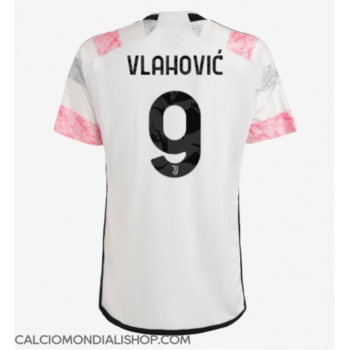 Maglie da calcio Juventus Dusan Vlahovic #9 Seconda Maglia 2023-24 Manica Corta